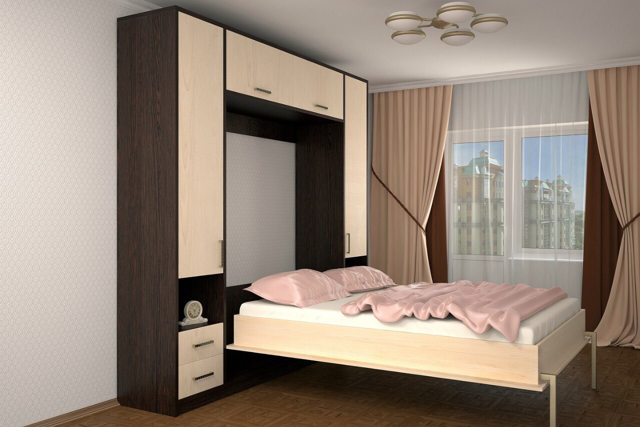 Экономия пространства с помощью шкафа кровати